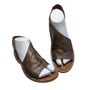 Free People Mont‎ Blanc Distressed Leather Cutout Sandals